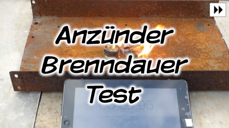 Anzünder Brenndauer Test
