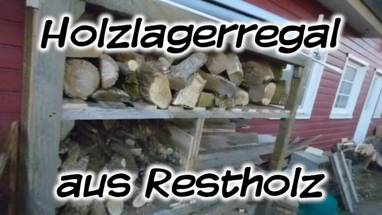Holzlagerregal aus Restholz