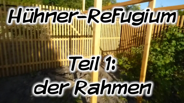 Hühner-Refugium, Teil 1: der Rahmen